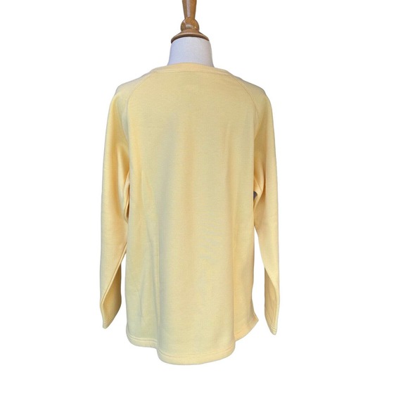 Quacker Factory Beach “Make A Splash” Yellow Sweatshirt Womens- Size Large - Picture 2 of 10